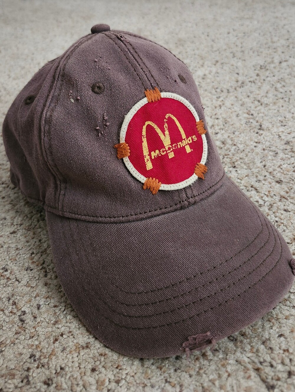 McDonald's Y2k Brown Distressed Hat